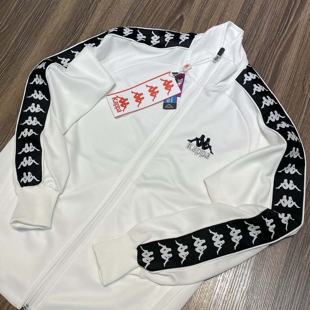 KAPPA 222 BANDA Jacket 夾克 運動外套 運動 套裝 陰陽 串標 黑 白 KAPPA外套-圖片-8