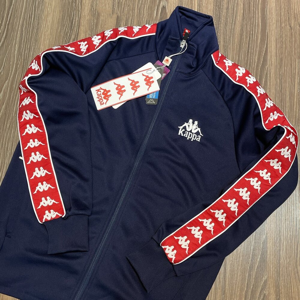KAPPA 222 BANDA Jacket 夾克 運動外套 運動 套裝 陰陽 串標 黑 白 KAPPA外套-圖片-9