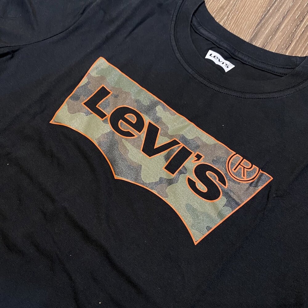 Levis 青年版 經典文字 大Logo 圓領短T 白色 情侶裝-圖片-10