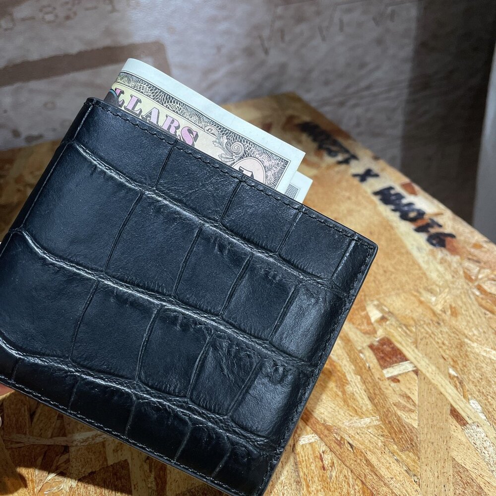 COACH coach 經典凸起logo PVC 防刮 好保養 男生款式 男用 短夾 防刮文字 飾牌拉鍊 長夾 短夾-圖片-9