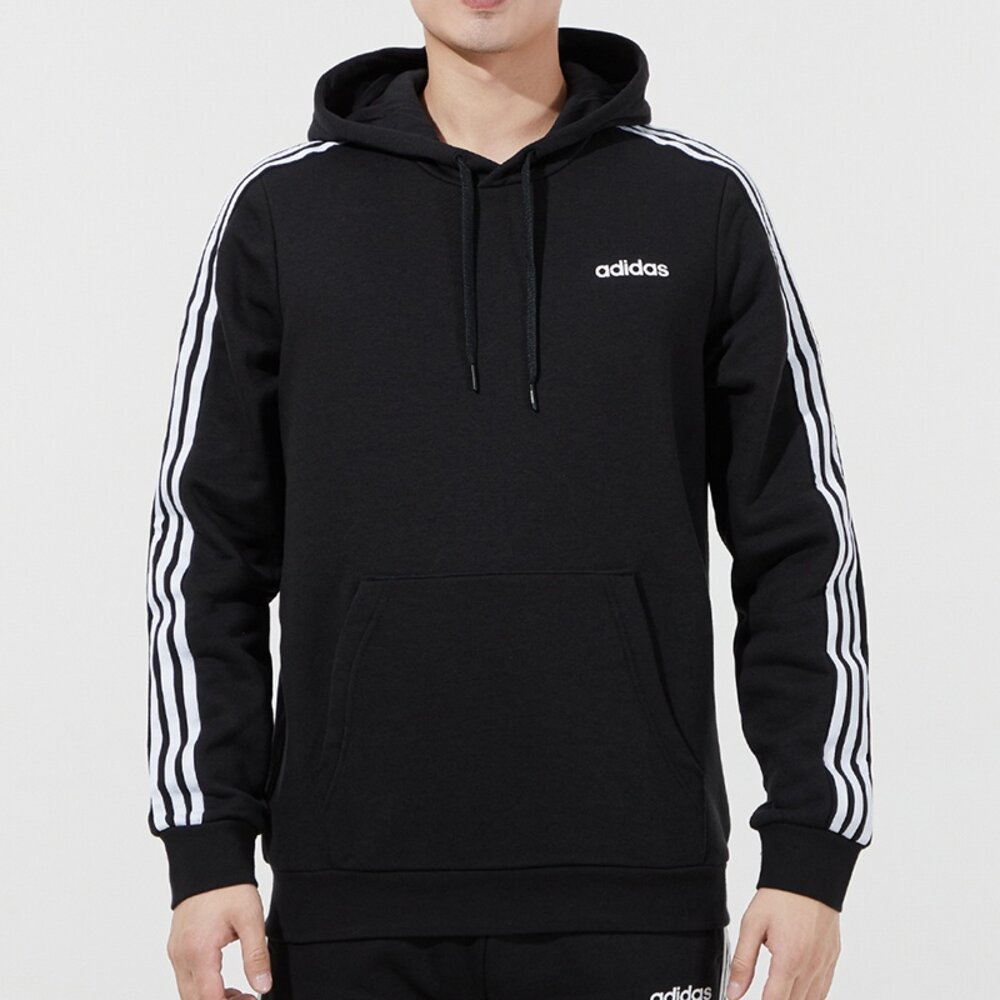 21661015741-全新公司貨 AdidasNEO 衛衣男裝 冬款加絨 保暖運動休閒連帽套頭衫 H14202