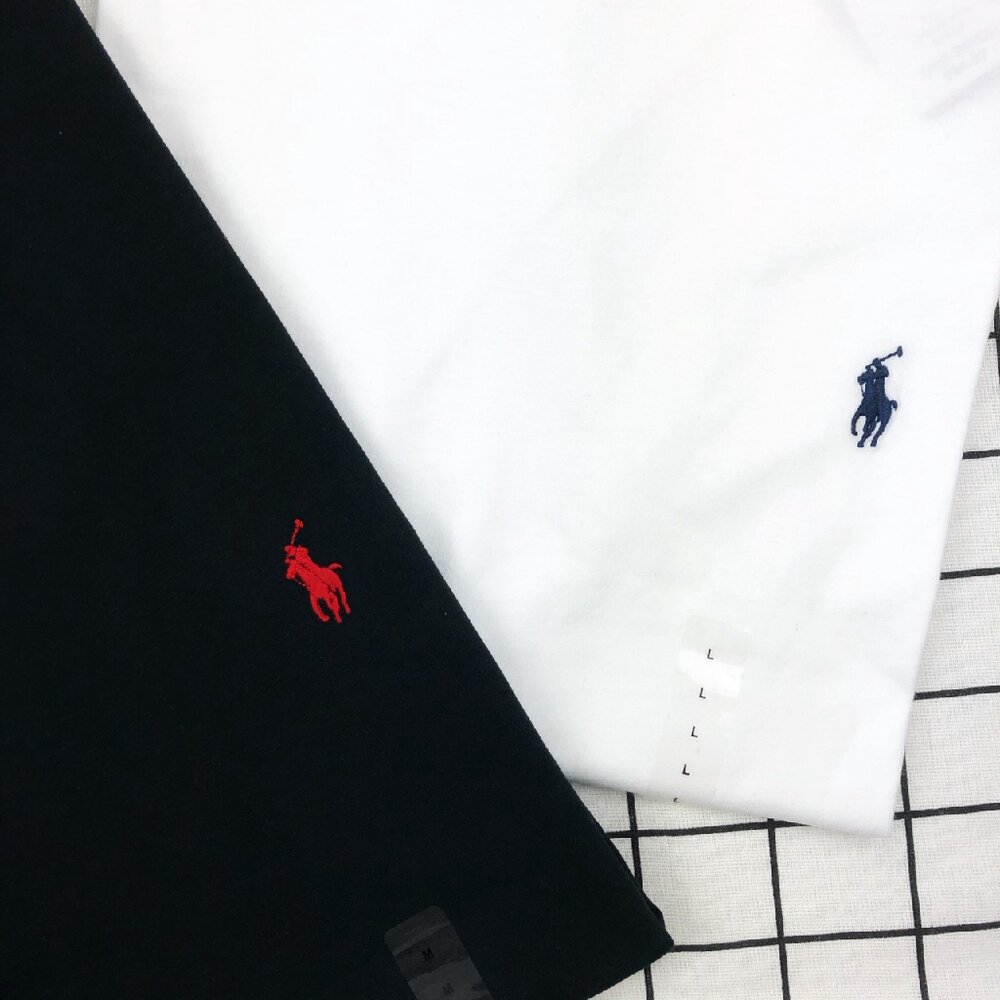 POLO Ralph Lauren 成人 情侶裝 素t 小馬 刺繡 短袖 上衣 素面Logo 短袖 t 恤 1108-圖片-4