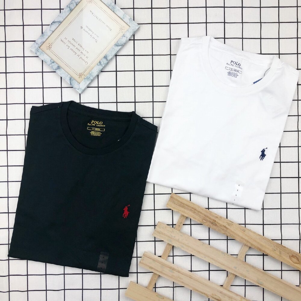 2219690981-POLO Ralph Lauren  成人 情侶裝 素t  小馬 刺繡 短袖 上衣 素面Logo 短袖 t 恤 1108