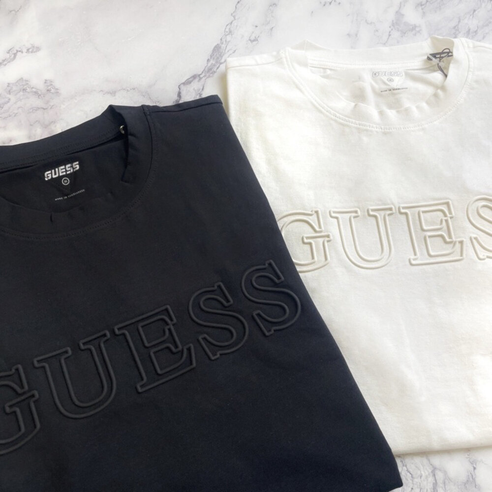 Guess 男生衣著 男生成人 GUESS短T 短T 情侶裝 T恤 經典文字 短袖-圖片-2