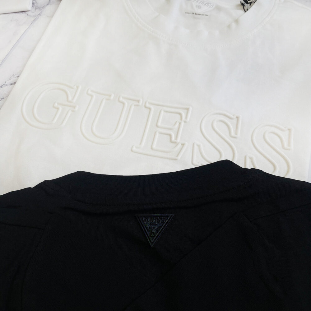 Guess 男生衣著 男生成人 GUESS短T 短T 情侶裝 T恤 經典文字 短袖-圖片-5