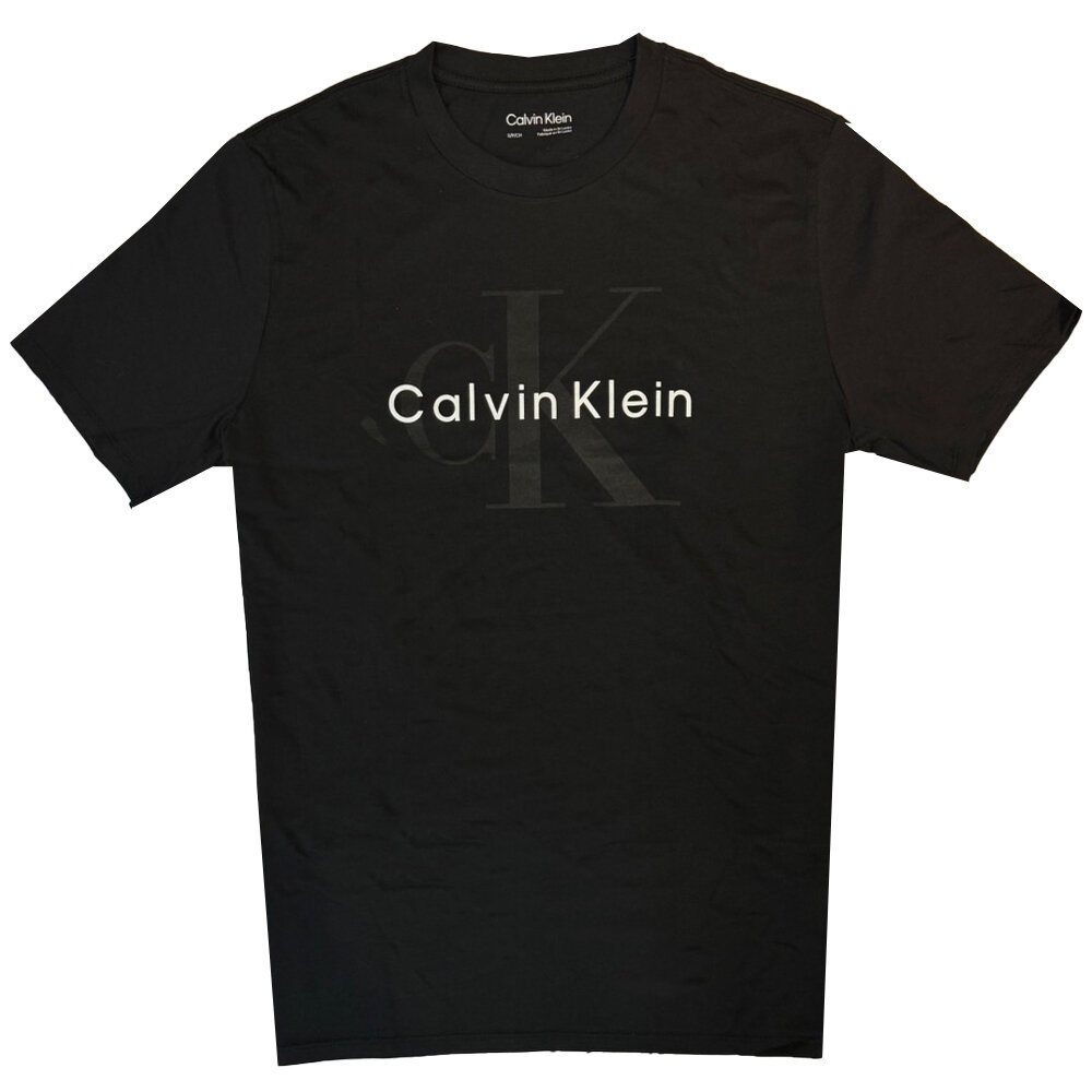 Calvin Klein CK 男版 短T 短袖 印膠LOGO 短袖上衣 情侶裝 黑白兩色 T恤 現貨-圖片-2