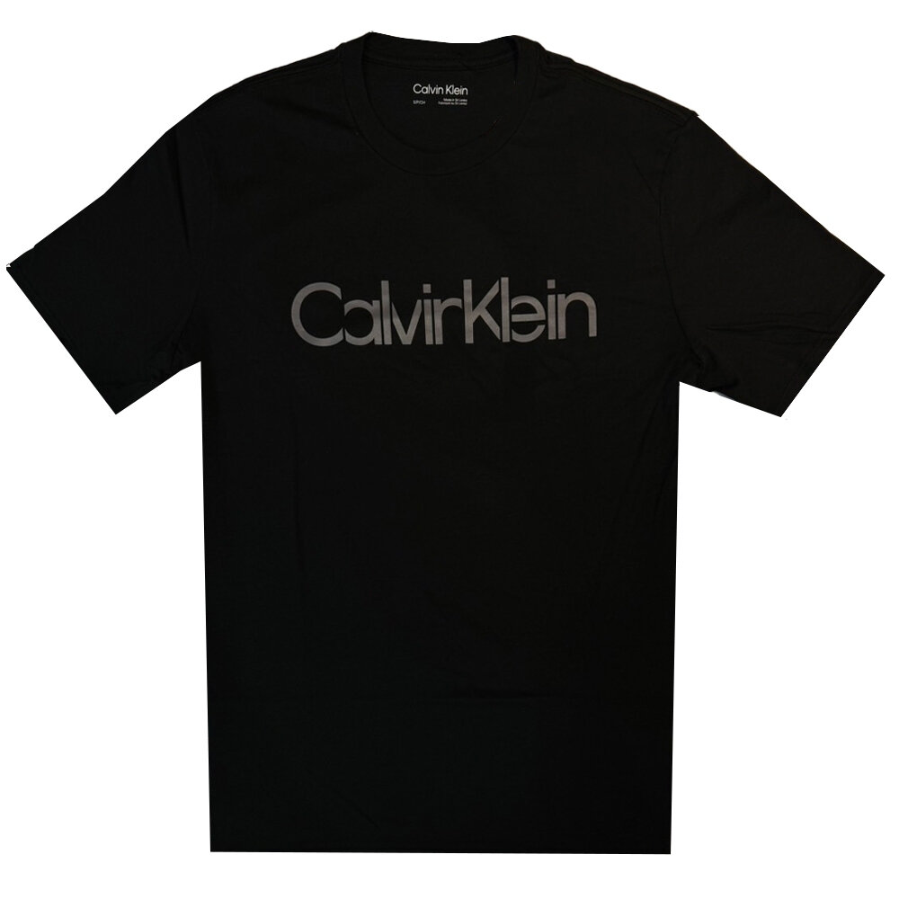 Calvin Klein CK 男版 短T 短袖 印膠LOGO 短袖上衣 情侶裝 黑白兩色 T恤 現貨-圖片-4