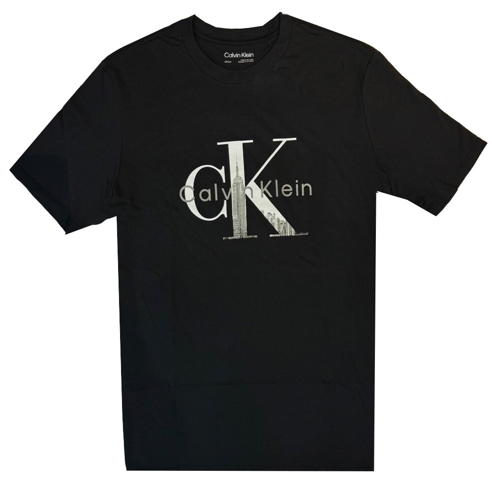 Calvin Klein CK 男版 短T 短袖 印膠LOGO 短袖上衣 情侶裝 黑白兩色 T恤 現貨-圖片-5