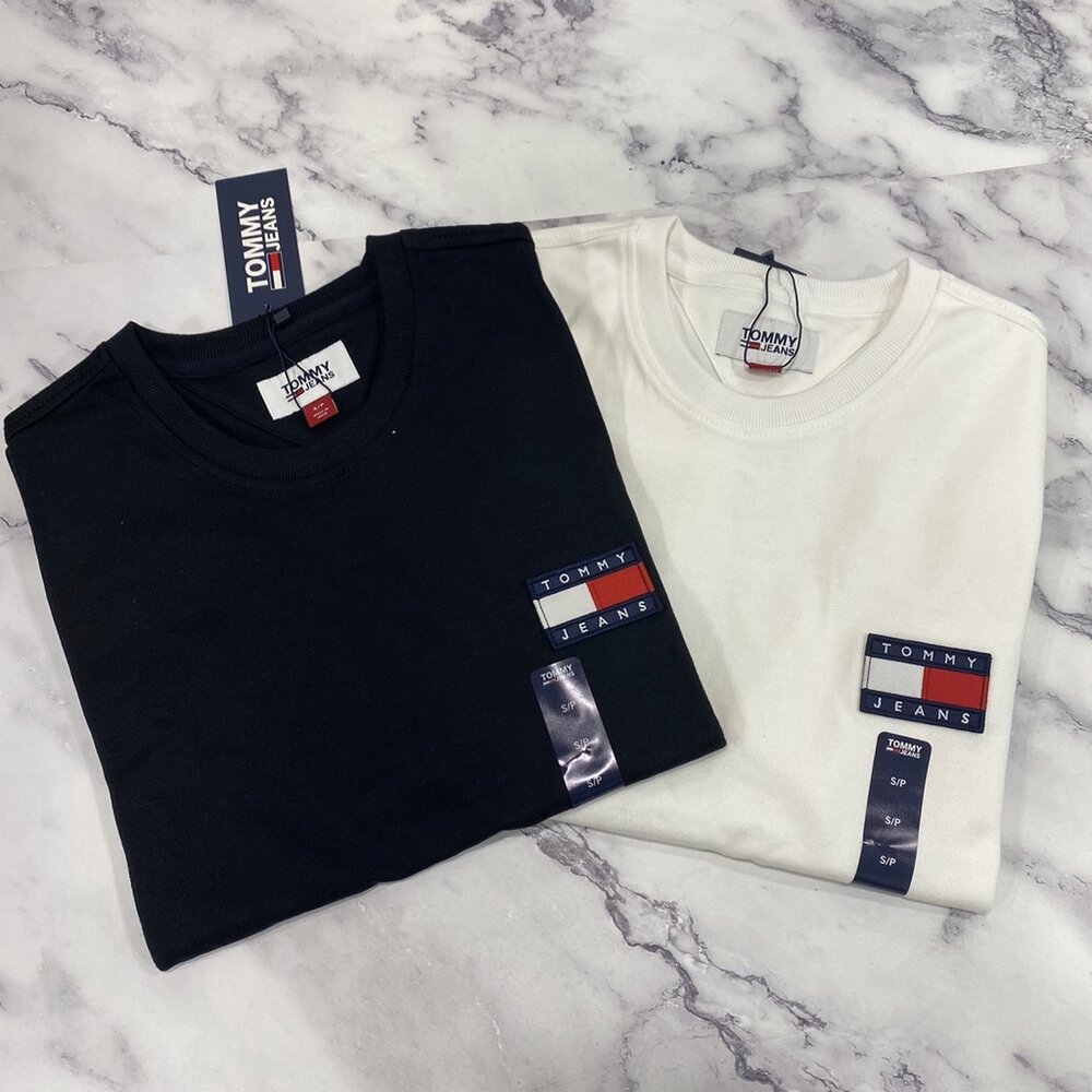 2279055109-Tommy Hilfiger  短袖 t 恤 現貨 超厚磅 衣服 刺繡 上衣 左胸經典LOGO 成人款 t恤