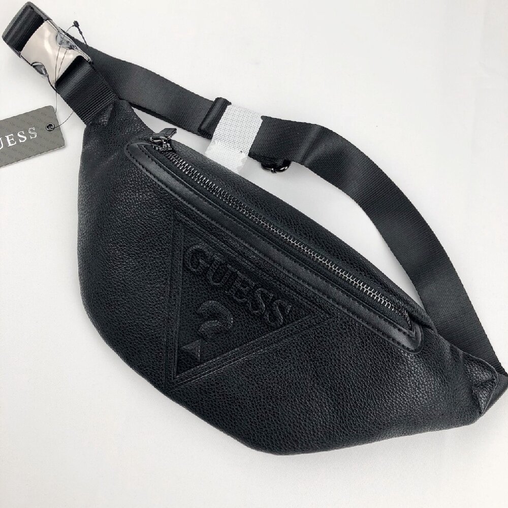 GUESS 白皮革 金屬扣環 小背包 胸包 斜背包 側背包 Guess小包 Guess腰包 多款現貨-圖片-4