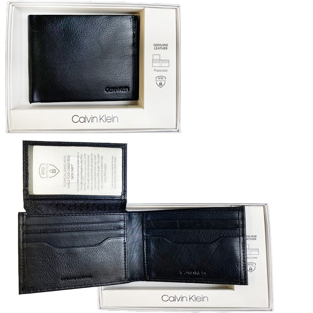 Calvin Klein CK 男生皮夾  防刮 皮面 零錢袋 全卡層 可放照片-圖片-1