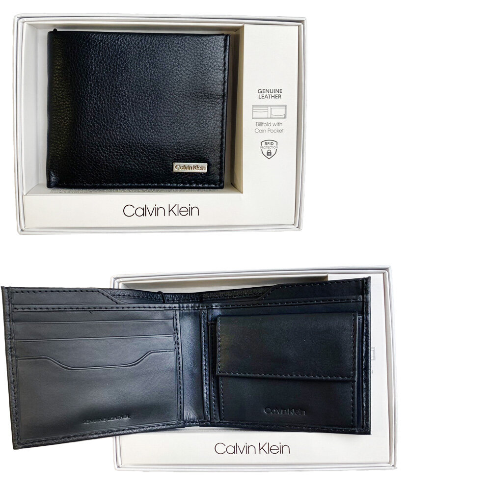 Calvin Klein CK 男生皮夾  防刮 皮面 零錢袋 全卡層 可放照片-圖片-2