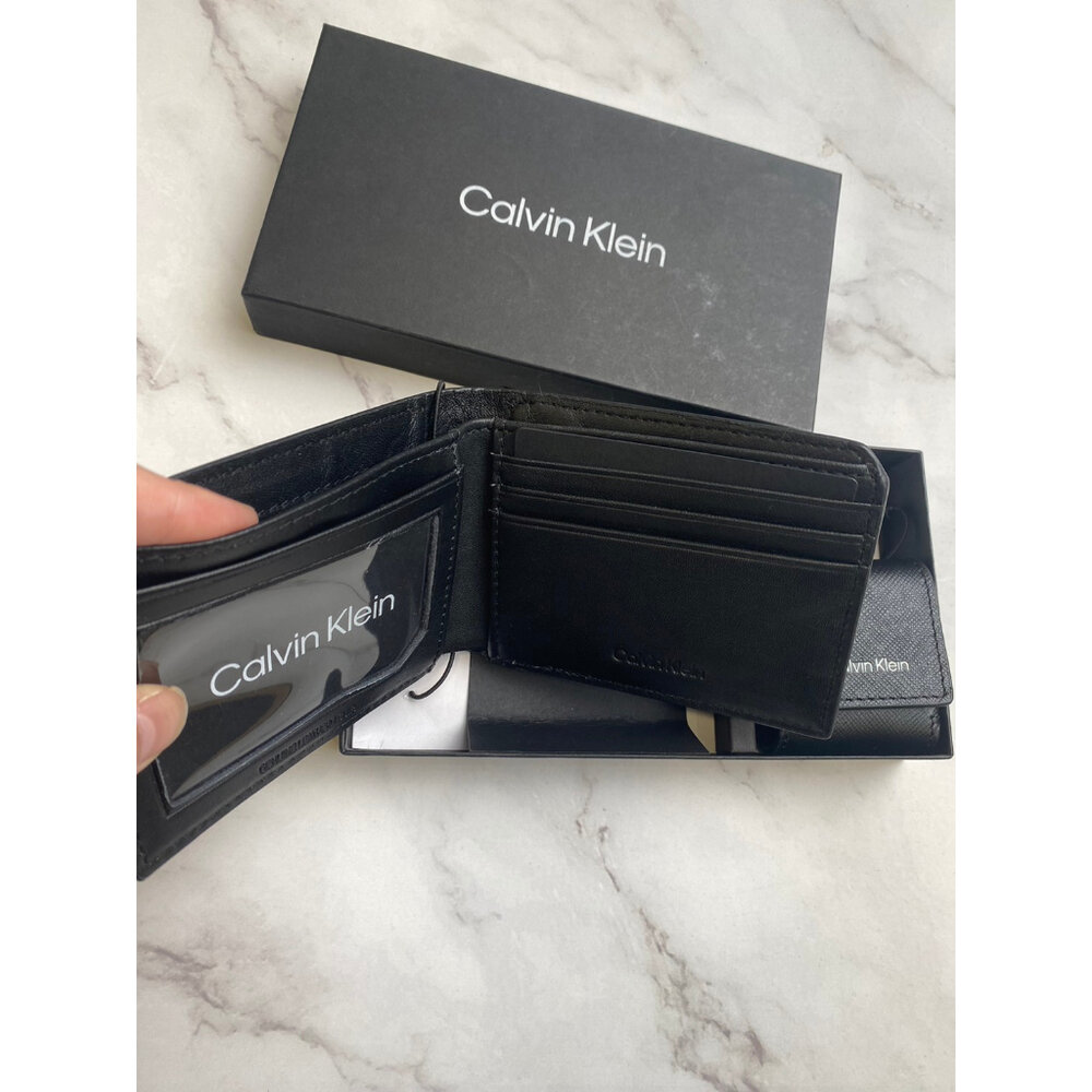 Calvin Klein CK 男生皮夾 防刮 皮面 零錢袋 全卡層 可放照片-圖片-4
