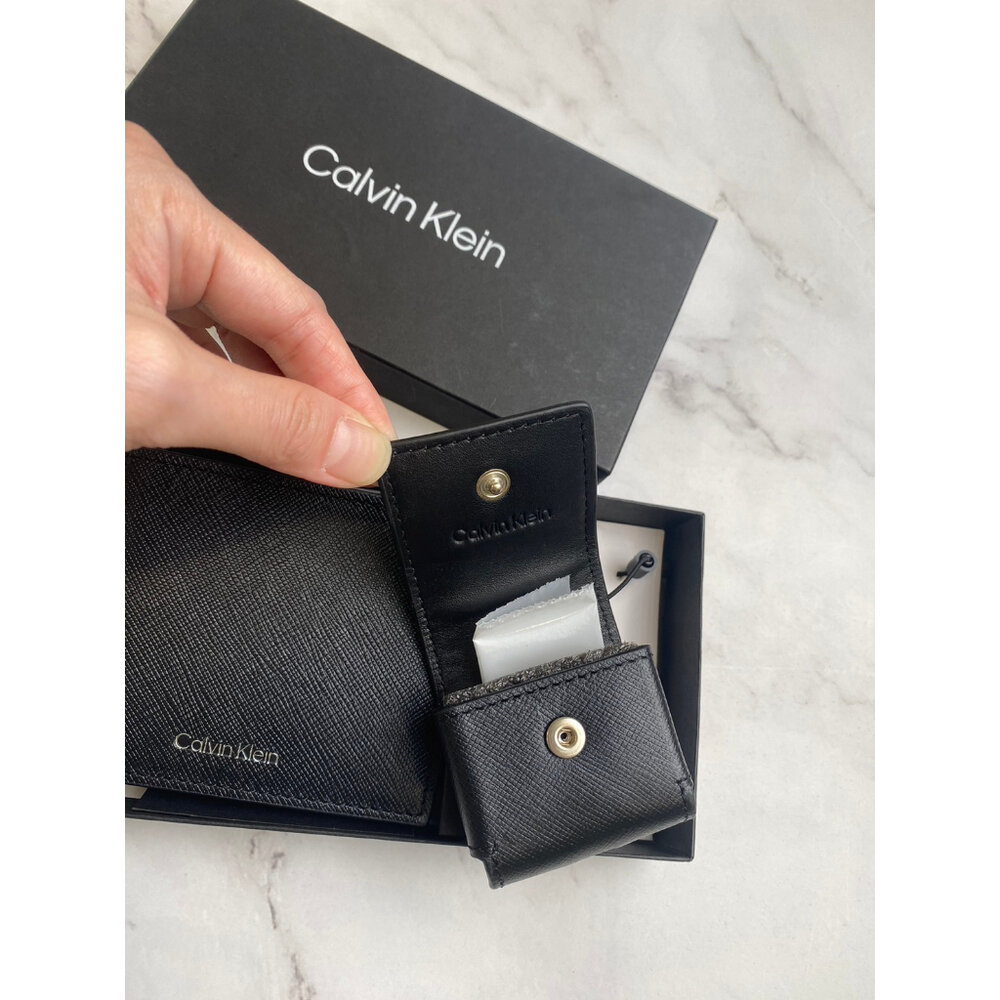 Calvin Klein CK 男生皮夾  防刮 皮面 零錢袋 全卡層 可放照片-圖片-5