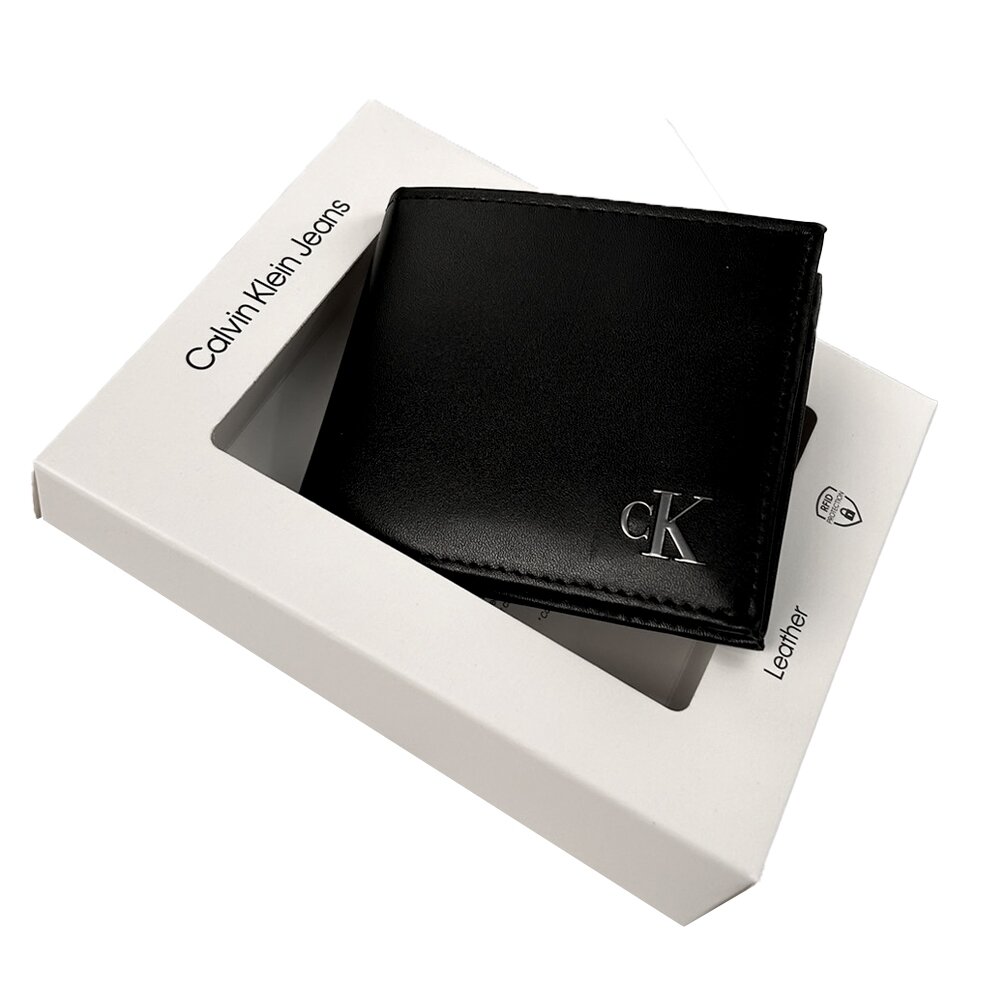 Calvin Klein CK 男生皮夾  防刮 皮面 零錢袋 全卡層 可放照片-圖片-6