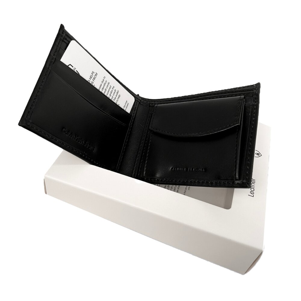 Calvin Klein CK 男生皮夾 防刮 皮面 零錢袋 全卡層 可放照片-圖片-9