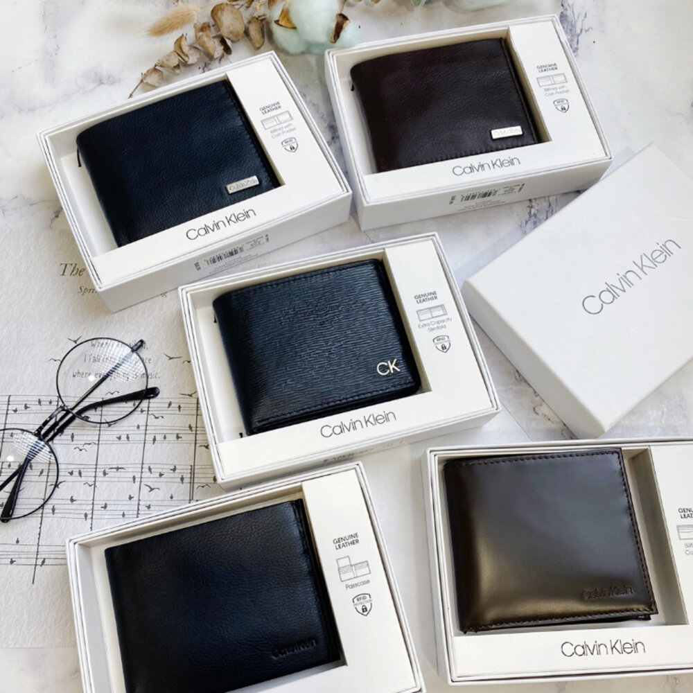 Calvin Klein CK 男生皮夾  防刮 皮面 零錢袋 全卡層 可放照片 封面照片
