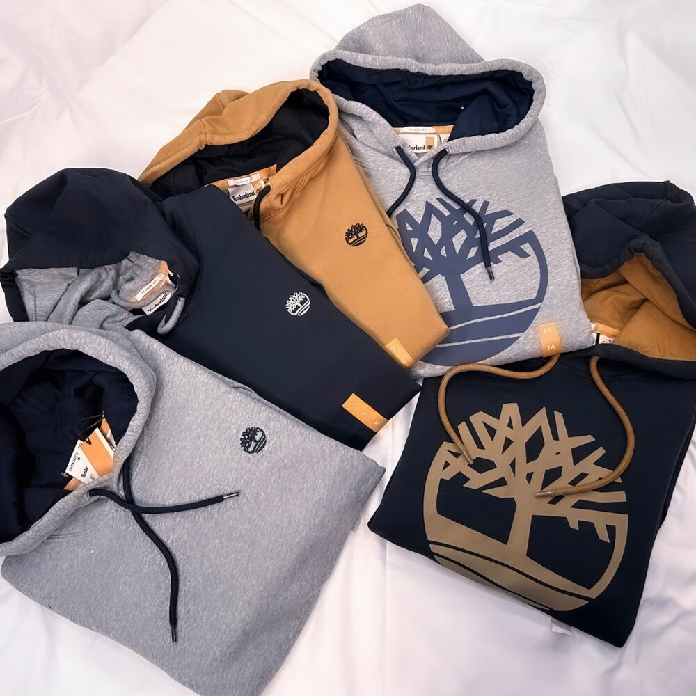 TIMBERLAND 大學T/帽T 內刷毛 加絨 厚磅 刺繡小LOGO 長袖 版型偏大-圖片-1