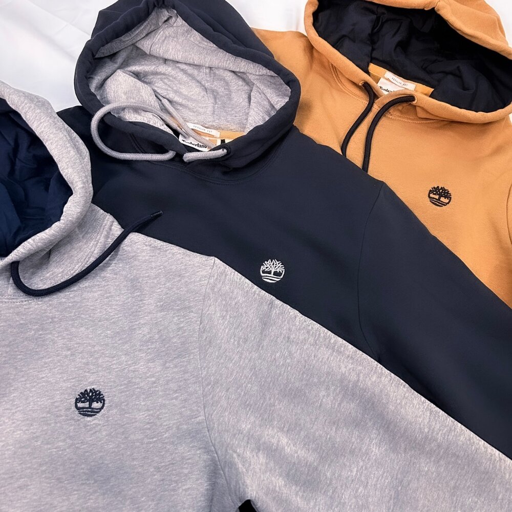 TIMBERLAND 大學T/帽T 內刷毛 加絨 厚磅 刺繡小LOGO 長袖 版型偏大-圖片-3