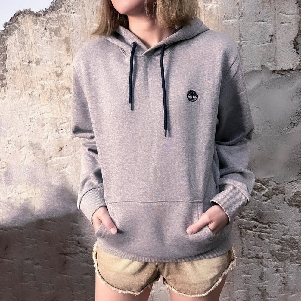 TIMBERLAND 大學T/帽T 內刷毛 加絨 厚磅 刺繡小LOGO 長袖 版型偏大-圖片-6