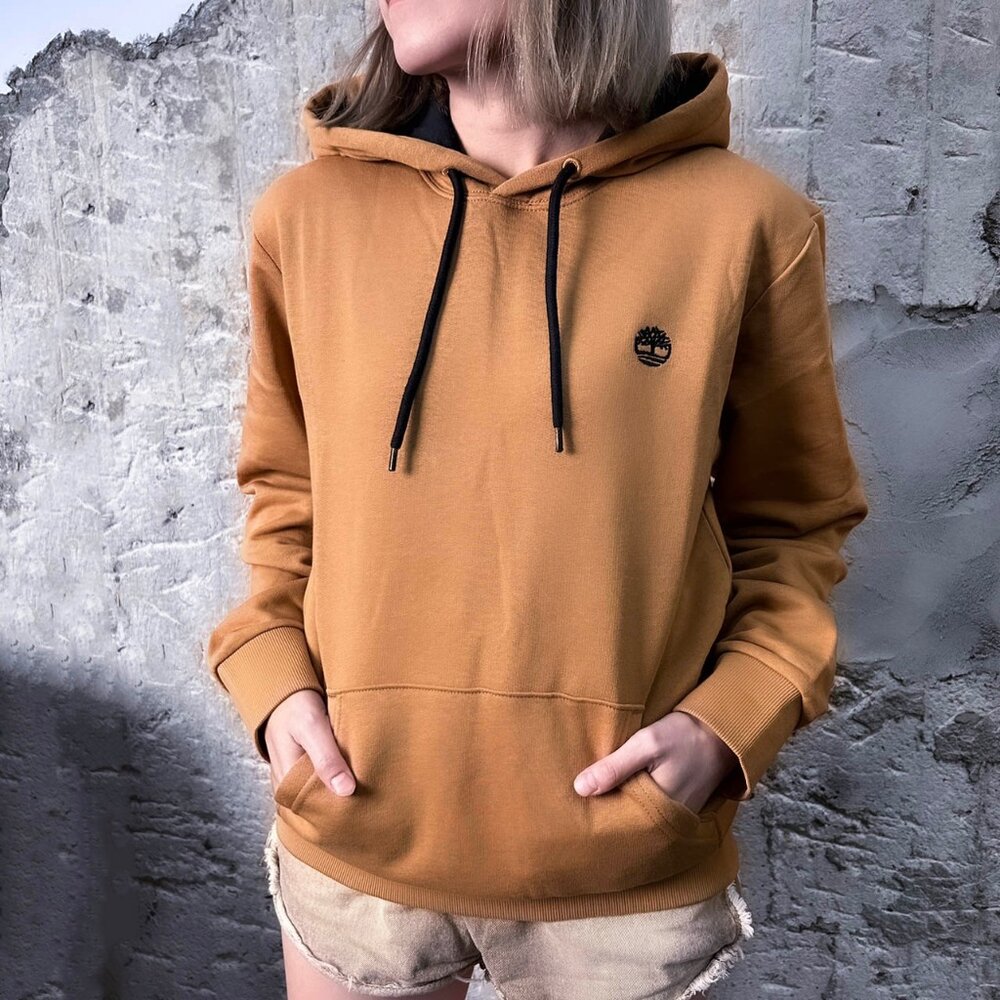 TIMBERLAND 大學T/帽T 內刷毛 加絨 厚磅 刺繡小LOGO 長袖 版型偏大-圖片-7