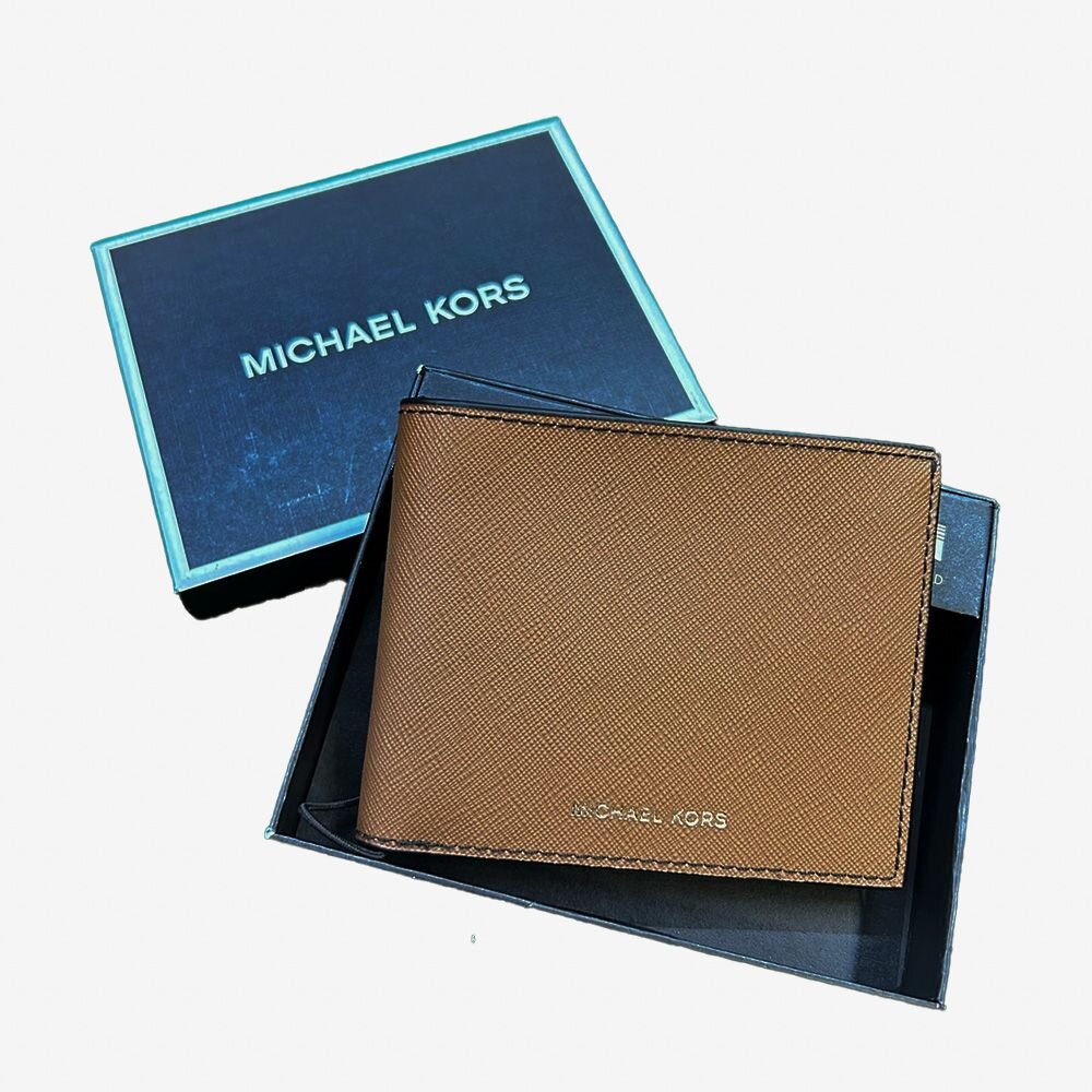 Michael kors Mk 短夾 經典 滿版 搭配鐵牌logo 防刮 男生短夾 八卡 零錢袋 正品 現貨 美國代購-圖片-10