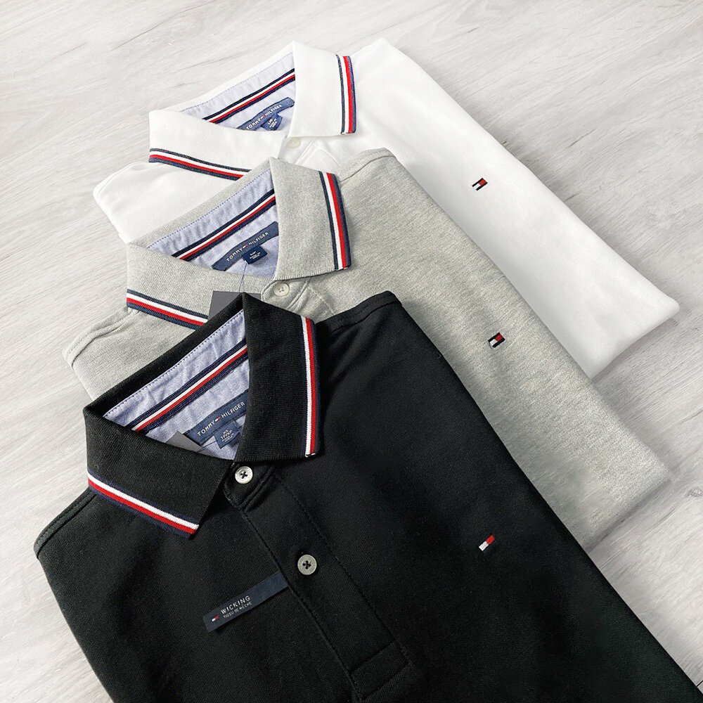 Tommy Hilfiger 短袖 POLO衫 刺繡 小LOGO款 棉質 男生衣服 短袖上衣 寬鬆上衣 大尺碼 美國代購-圖片-2