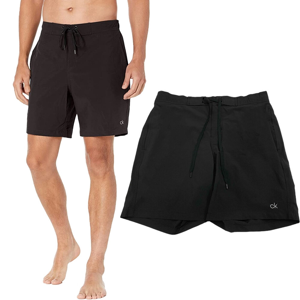 Calvin Klein 凱文克萊 CK 短褲 海灘褲 男生短褲 膝上短褲 聚酯纖維 舒適透氣 美國代購-圖片-6