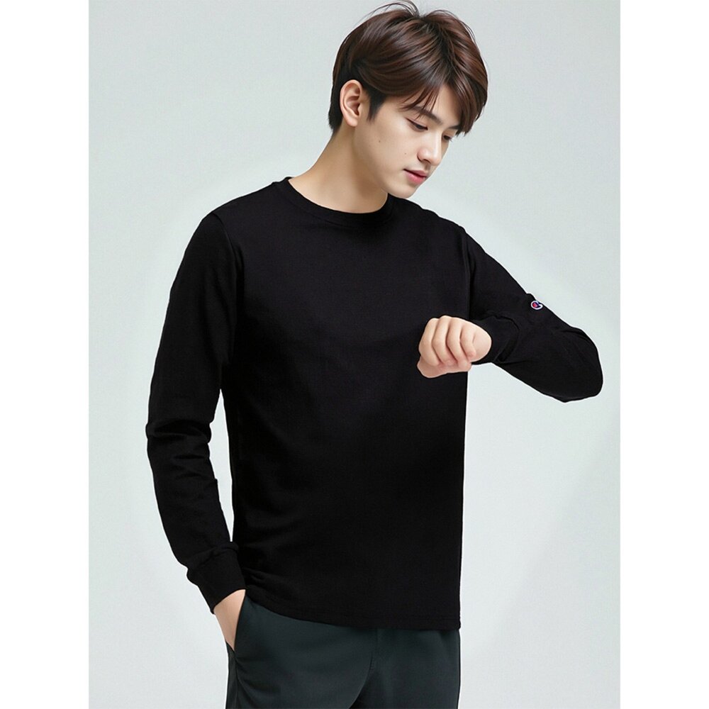 Champion CC8C 5.2oz 硬挺 繡標 素面 螺紋 長TEE 冠軍T 素T 長袖T 薄長T 冠軍T 素T-圖片-12