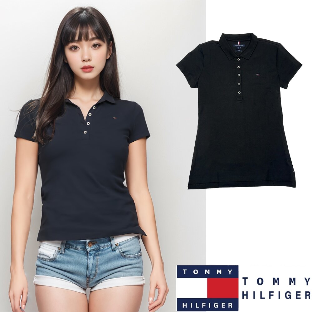 Tommy Hilfiger 女生 刺繡LOGO POLO衫 有腰身 夏季-圖片-2