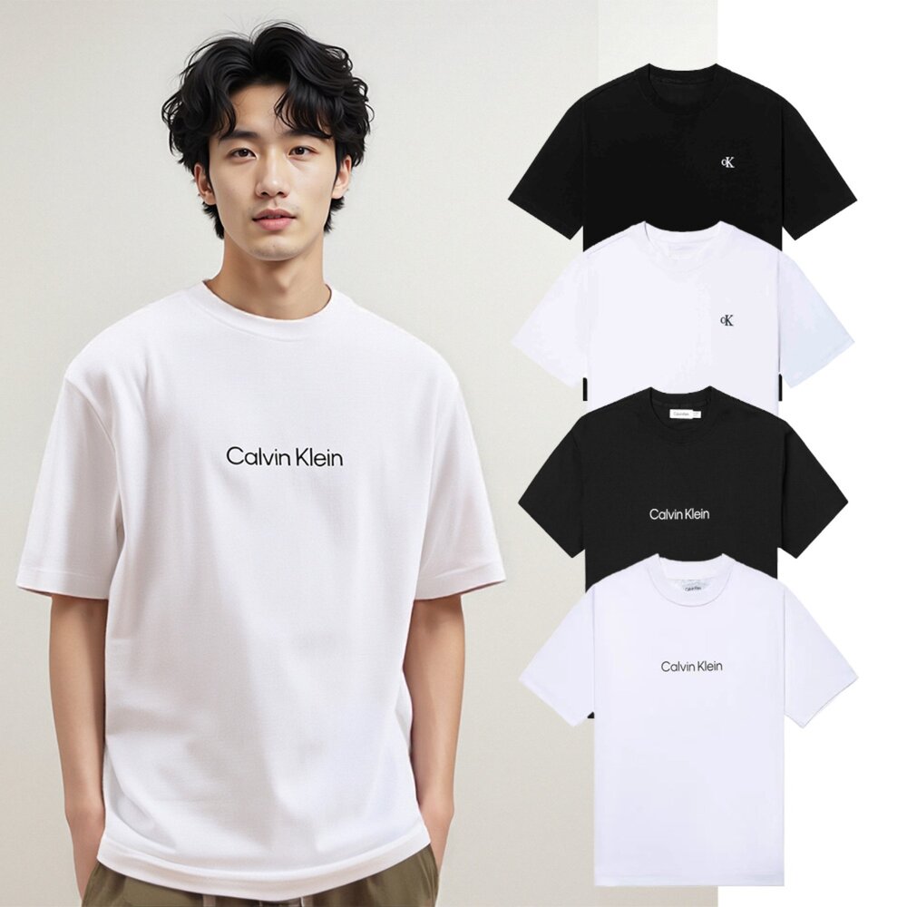 250424172317-Calvin Klein 凱文克萊 CK 經典款 中LOGO印膠 刺繡 短袖  男生上衣 版型偏大