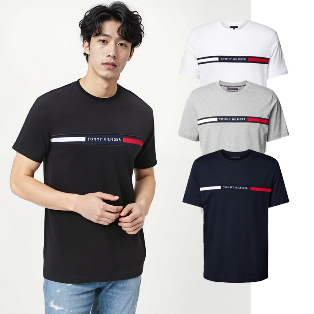 250508093053-Tommy Hilfiger 經典LOGO 刺繡貼布款 圓領短袖 短袖 上衣