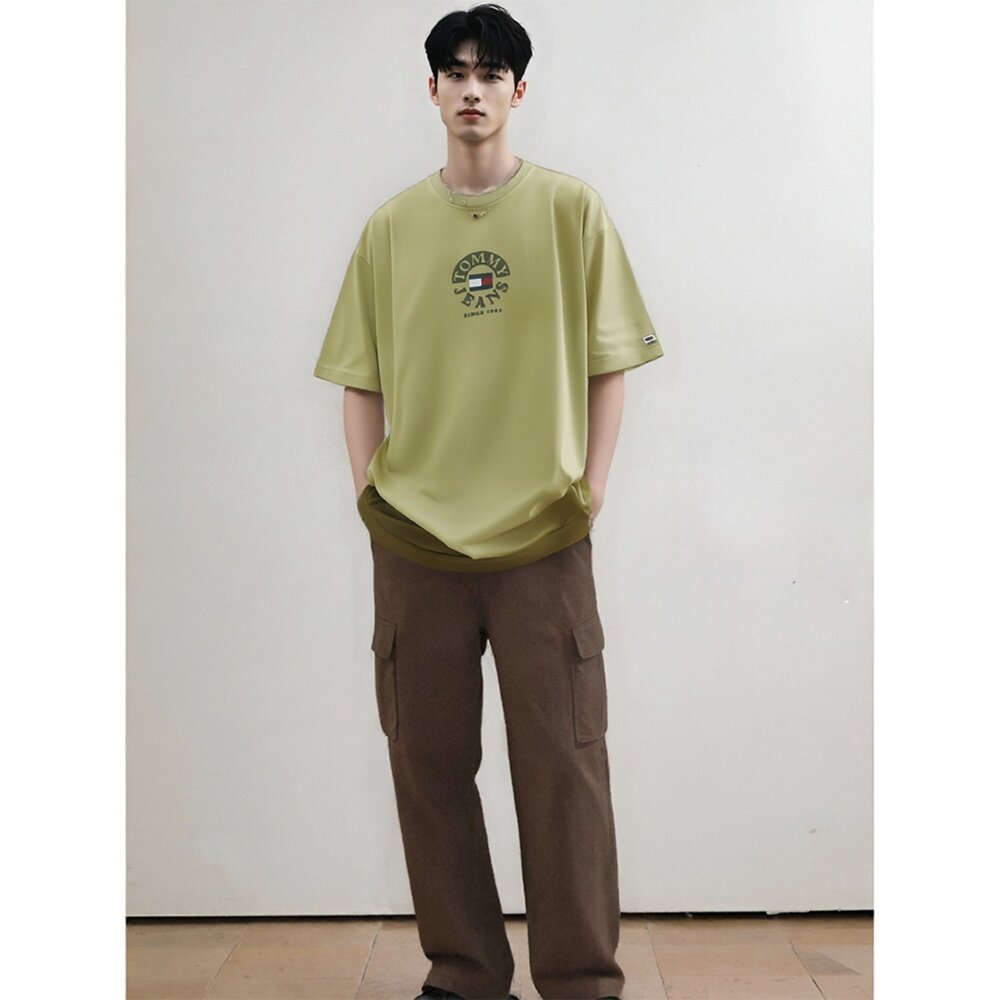 Tommy Hilfiger jeans 湯米 圓領 刺繡LOGO 短袖 上衣-圖片-1