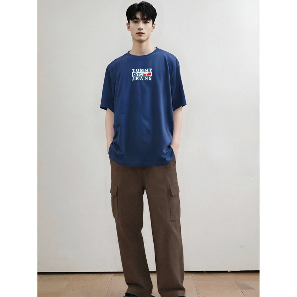 Tommy Hilfiger jeans 湯米 圓領 刺繡LOGO 短袖 上衣-圖片-2