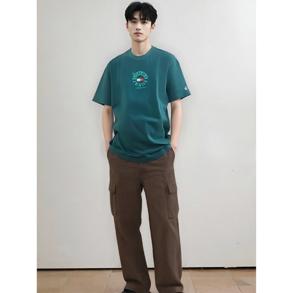 Tommy Hilfiger jeans 湯米 圓領 刺繡LOGO 短袖 上衣-圖片-3