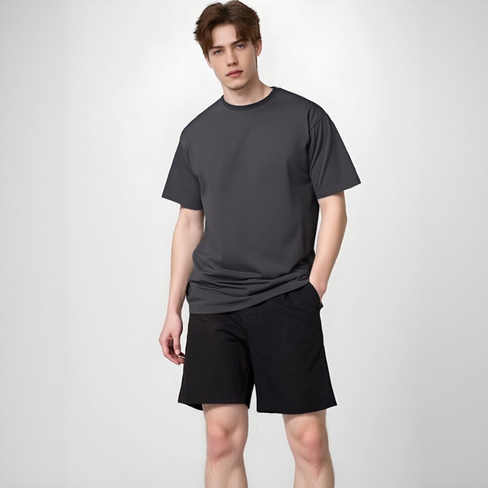 240克 16支 紗緊密賽洛紡 重磅 落肩 不透光 不激凸 精梳棉 素面 T恤-圖片-4