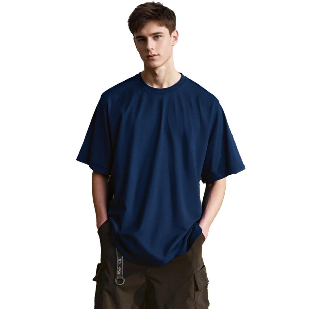 240克 16支 紗緊密賽洛紡 重磅 落肩 不透光 不激凸 精梳棉 素面 T恤-圖片-5