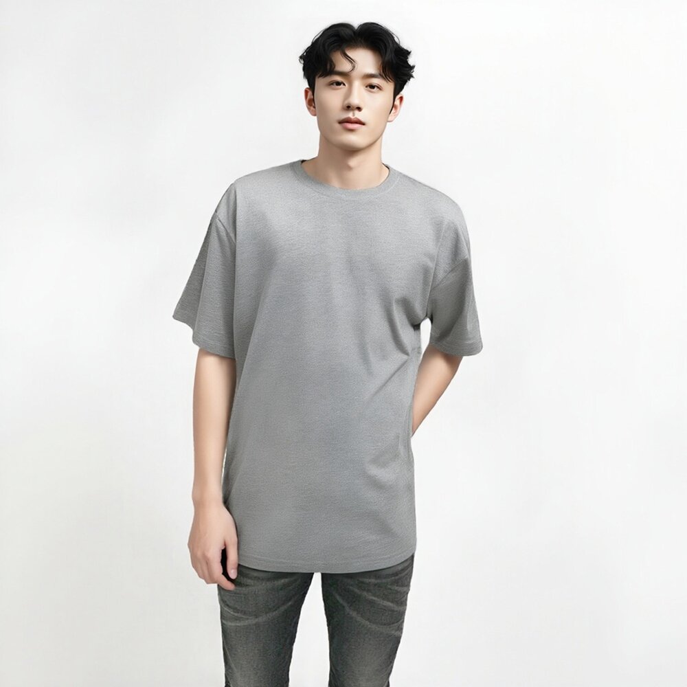 240克 16支 紗緊密賽洛紡 重磅 落肩 不透光 不激凸 精梳棉 素面 T恤-圖片-6