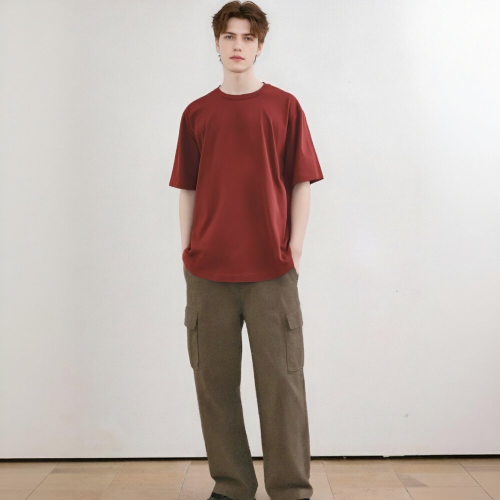 夏季 涼感 抗菌 抗UV 頂級230g重磅 不透光 不激凸 寬版 落肩 T恤-圖片-2