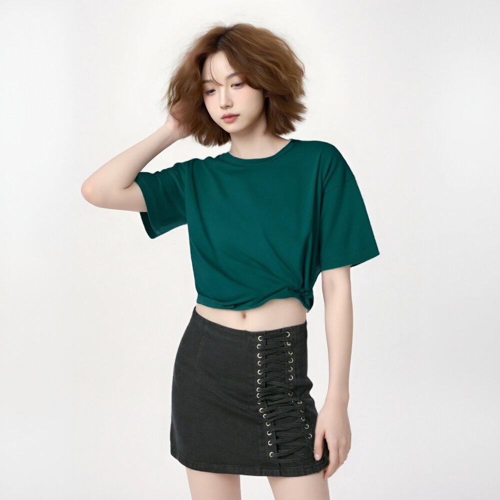 夏季 涼感 抗菌 抗UV 頂級230g重磅 不透光 不激凸 寬版 落肩 T恤-圖片-8