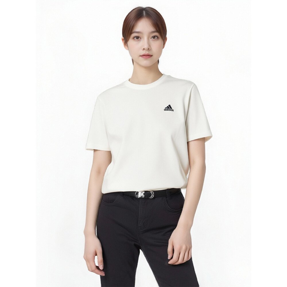 adidas 圓領 短袖 電繡 純棉 經典LOGO 男女可穿-圖片-10