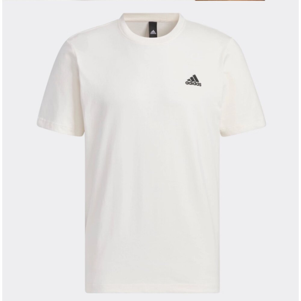 adidas 圓領 短袖 電繡 純棉 經典LOGO 男女可穿-圖片-2