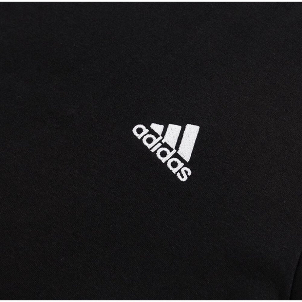 adidas 圓領 短袖 電繡 純棉 經典LOGO 男女可穿-圖片-4