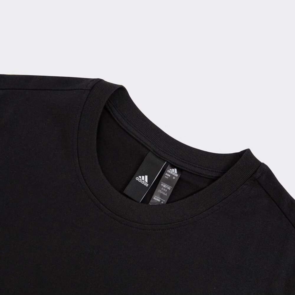 adidas 圓領 短袖 電繡 純棉 經典LOGO 男女可穿-圖片-6