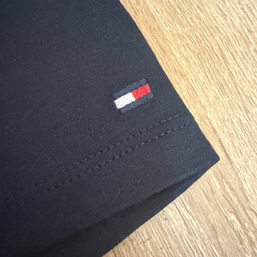 Tommy Hilfiger 深藍色1985 金字刺繡 純棉 圓領短袖 T恤-圖片-3
