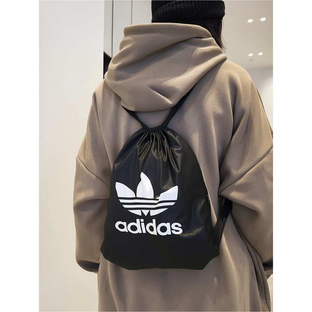 251201161953-愛迪達 ADIDAS ORIGINALS  三葉草 拉鏈 後揹包 束口袋 鞋袋 健身包 運動包 BK6726