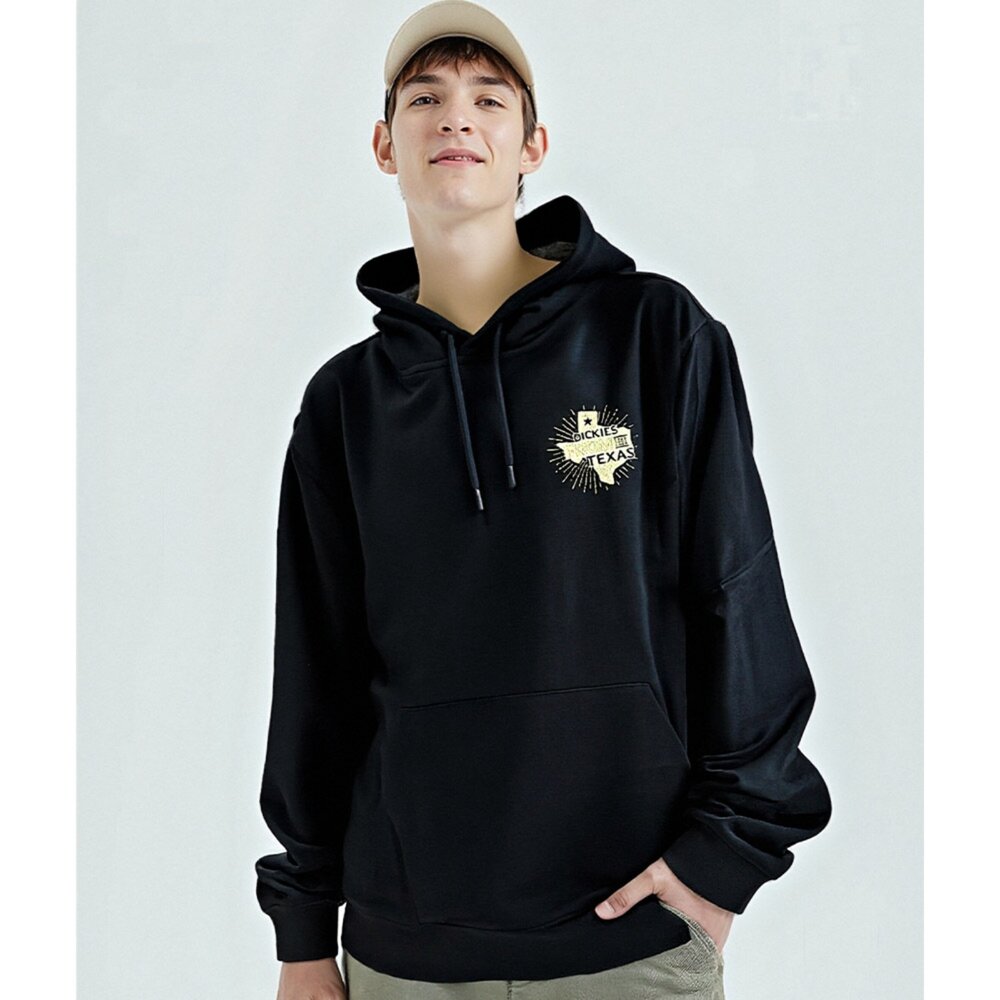 Dickies 迪凱思 經典大LOGO帽T 休閒 長袖帽T 情侶衣 長袖帽T 內針織 刷毛 刷舊-圖片-4