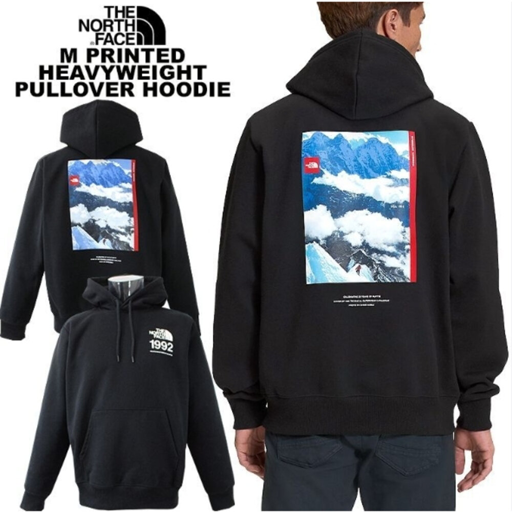 25160118260-THE NORTH FACE 1992 套頭連帽衫 30 週年紀念連帽衫 內刷毛 帽T