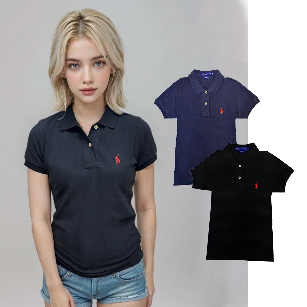 POLO Ralph Lauren 女款 大馬 金馬 刺繡 POLO衫 雙扣 版型偏小 女生上衣 現貨-圖片-1
