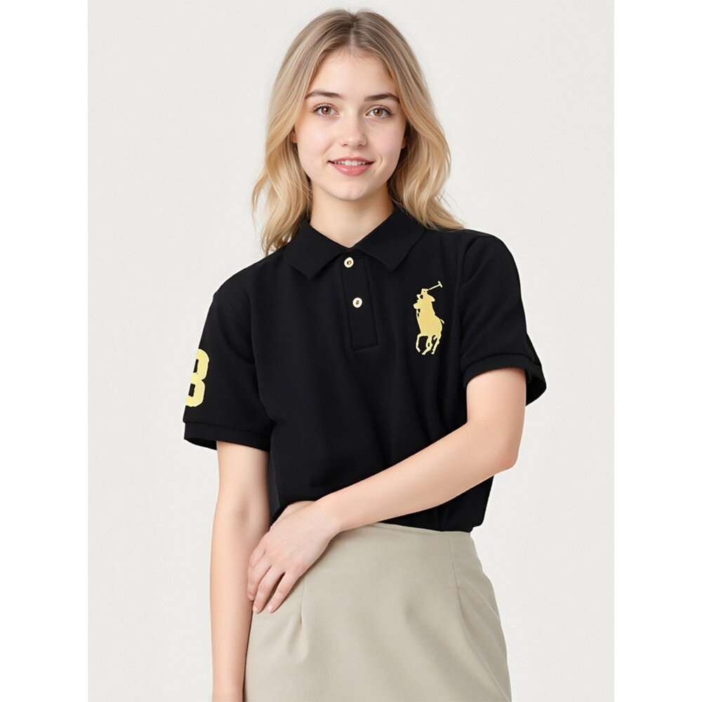 POLO Ralph Lauren 女款 大馬 金馬 刺繡 POLO衫 雙扣 版型偏小 女生上衣 現貨-圖片-11